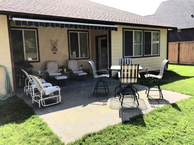 Back Yard Patio with Motorized Sunsetter awning